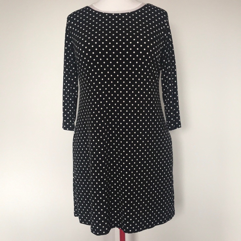 Polka dot shift dress
